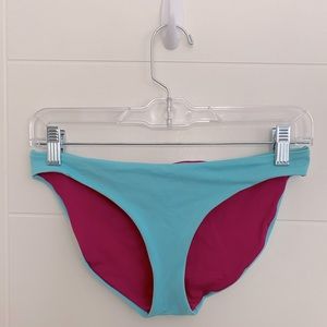 PILYQ teal/magenta reversible bikini bottom